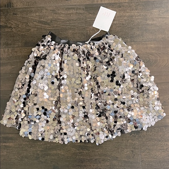 NWT Rachel Parcell Silver Sequin Skirt